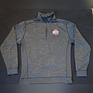 Ohio State Buckeyes Varsity Grey Apparel 1/4 Zip Pullover Men's Size Large